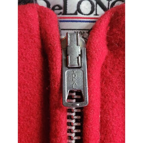 VTG 90s DELONG Detroit Red Wing NHL Quilted Varsity Jacket Wool Suede USA L MINT - Picture 5 of 14